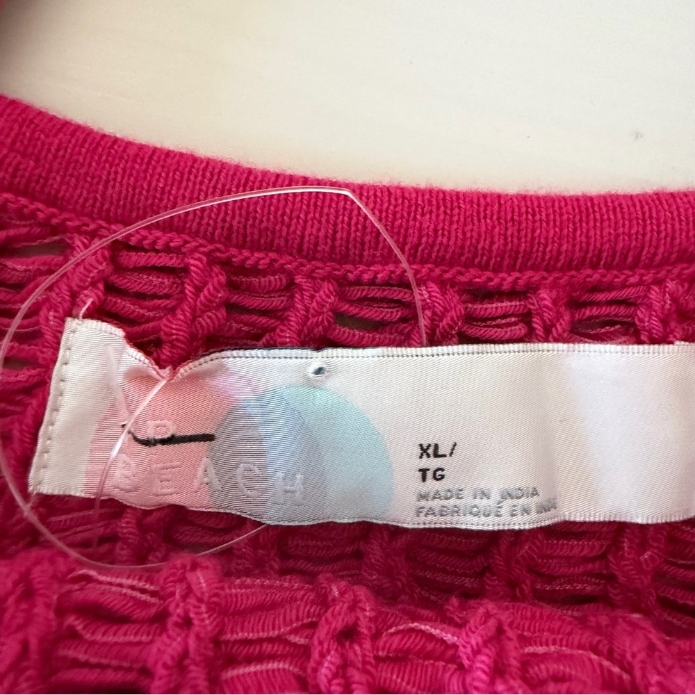 Free People 2 piece Crop Tank and Midi Skirt Sweater set Pink Size XL NWOT - Picture 7 of 12